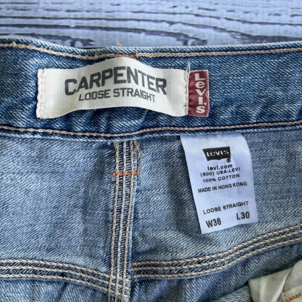 Vintage Levis Carpenter Loose Straight Y2K‎ Jeans Mens 36x30 Light Wash Denim
